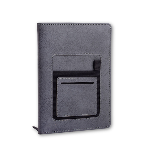 Soft Grey A5 Notebook with Holders