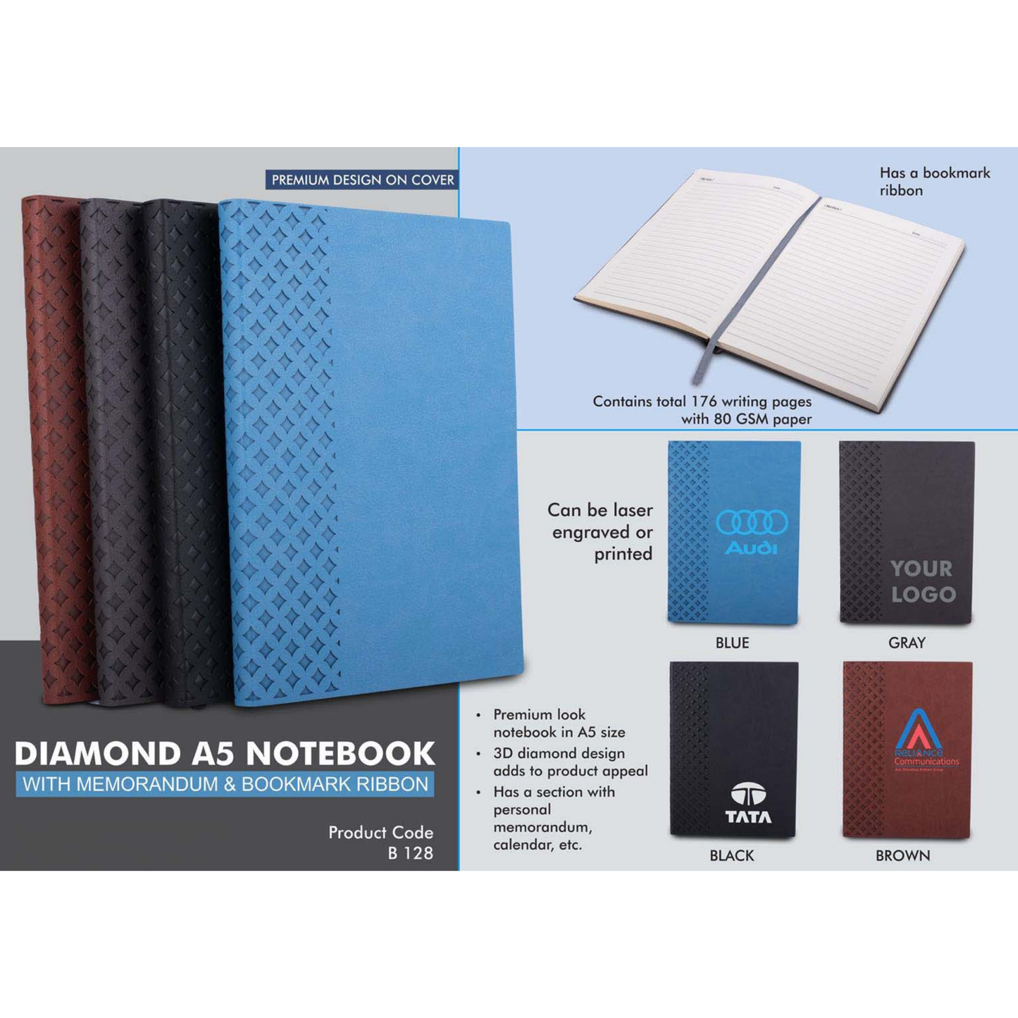 Diamond A5 Notebook