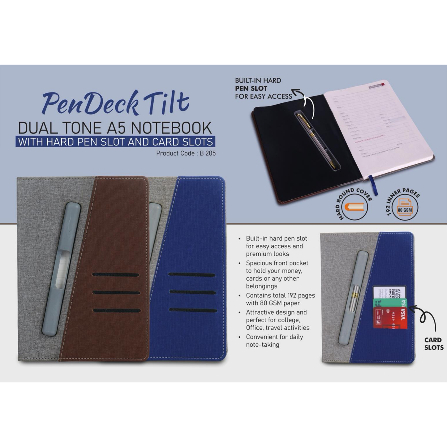 Pen Deck Tilt Notebook (Dual Tone)