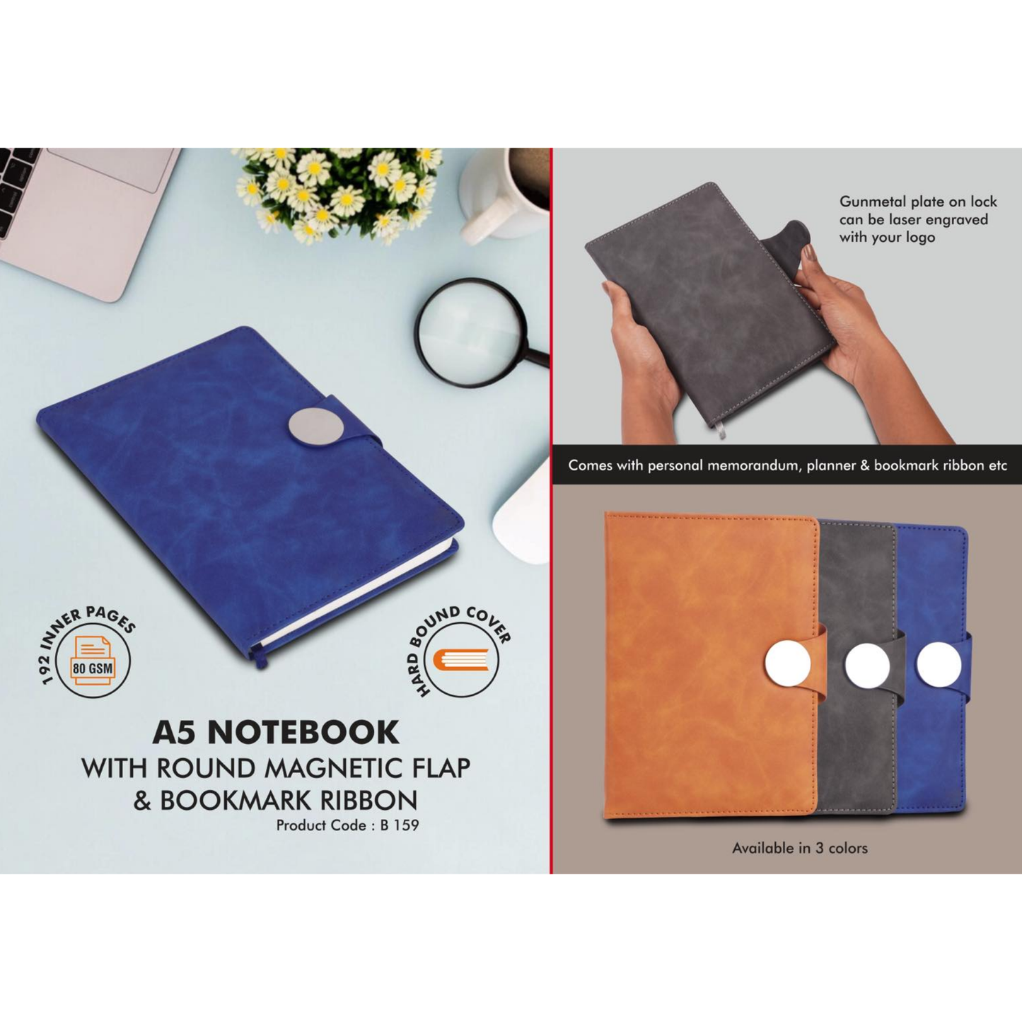 Magnetic Flap A5 Notebook