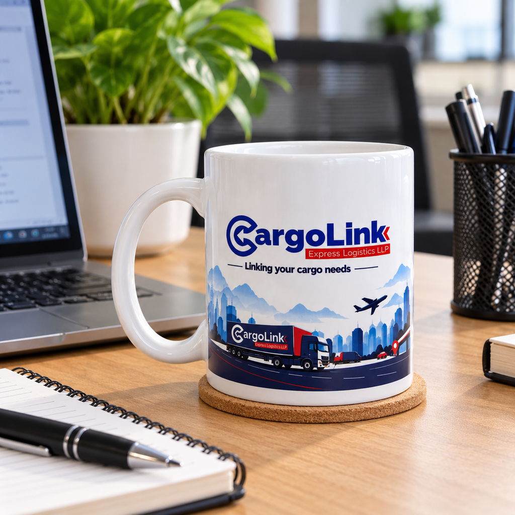 Custom Logo Printed White Mug (11oz)