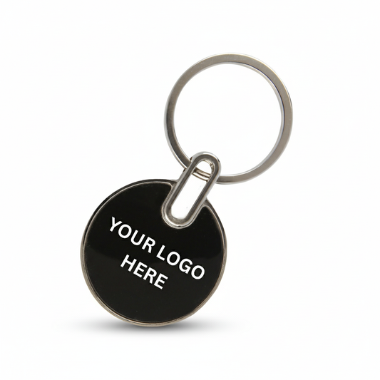 Round Metal Keychain (both side engraving)