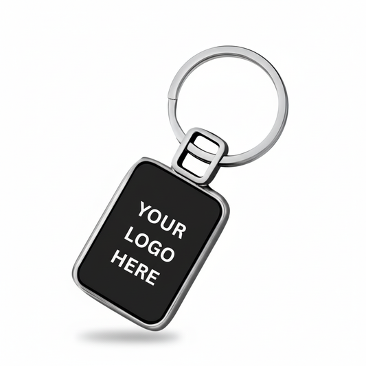 Square Shape Metal Keychain (both side engraving)