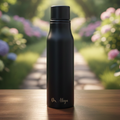 Black Stainless Steel Bottle with Custom Name Engraving – 500 ml